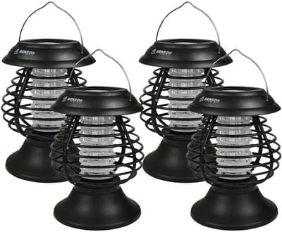 Benson Muggenlamp solar - 4x - UV-LED - 14 x 19,5 cm - insectenvanger - IP44