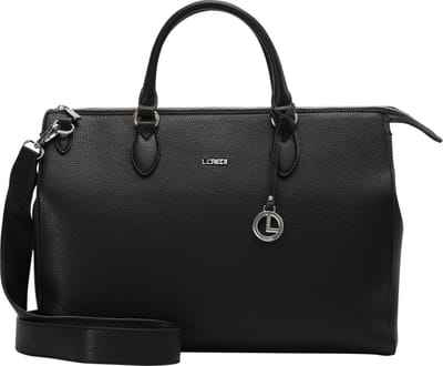 L.CREDI Handtas Schoudertas met laptopvak Ella Handle Bag Black Zwart