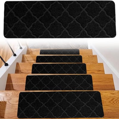 CLVP® Trapmatten Set - Zelfklevend - Zwart