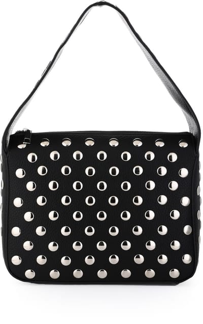 "Leren" Tas | Statement Bag | Studs & Stylish | Zwart