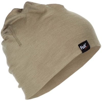 Fox outdoor Beanie muts, "Merino lite", coyote tan