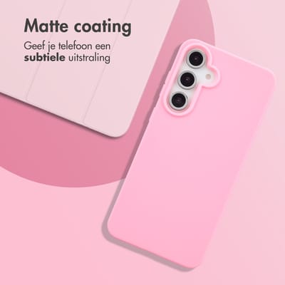imoshion Hoesje - Geschikt voor Samsung Galaxy S24 FE - Color Backcover - Bubblegum Pink