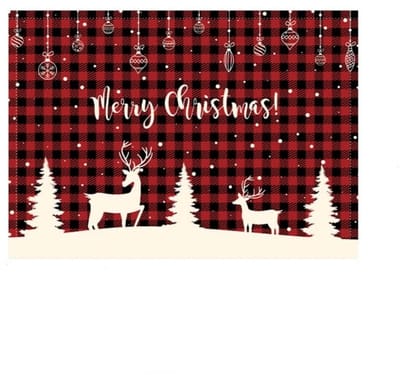 Dailygoods- Placemat Kerst - Tafelkleed Decoratie - Tafelmat - Linnen - 45 x 32 cm - Perfect voor Feestjes