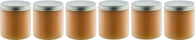 Luxe Verzorgende Bodyscrub-Gel Honey - 400 gram - Pot met aluminium deksel - set van 6 stuks - Hydraterende Lichaamsscrub