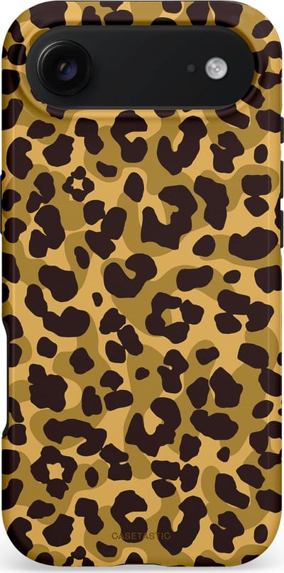 Casetastic hoesje geschikt voor Apple iPhone Air - MagSafe - Dubbellaagse bescherming - Jungle Panter - Fashion Case - Zwart Crème Beige