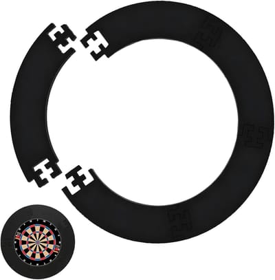 Dartbord Rand - Wandbescherming Set - Muur Beschermen - 5-Delig EVA Schuim - Binnen 45cm Buiten 72cm - Zwart