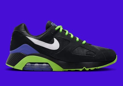 Nike Air Max 180 Joker Unisex Sneakers Zwart Wit Action-Groen FZ3058-001 44.5 black
