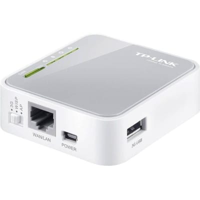 TP-LINK TL-MR3020 draadloze router Fast Ethernet Single-band (2,4 GHz) 4G Zilver, Wit
