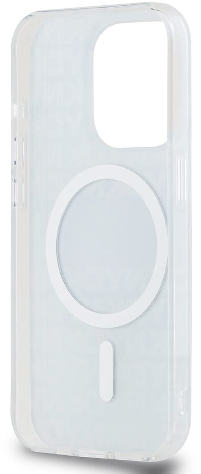 DKNY, Hoesje geschikt voor iPhone 13 Pro - Flexibel TPU MagSafe met Patroon, Blauw