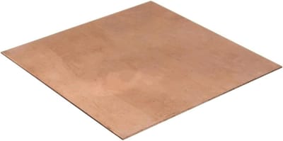 Koperen Plaat - Metaal Folie - Hobby Projecten - 99.9% Zuiver - 100x100x1mm - Koperkleur