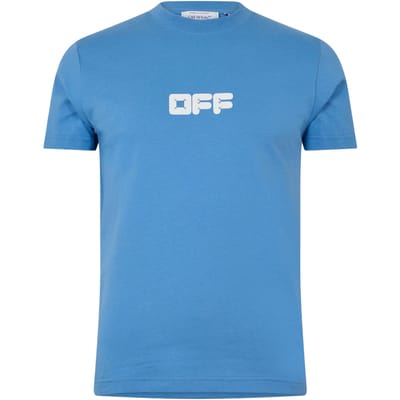 Off White Heren Slim T-shirt in katoen (Allure)