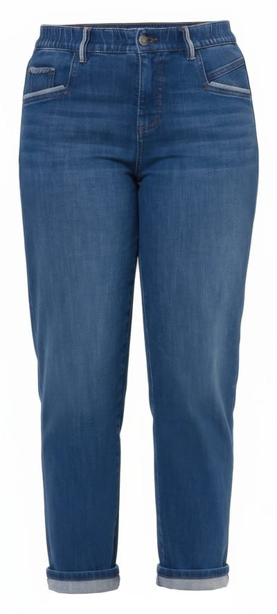 Laurasøn - Dames - Jeans wijde pijp - Blauw denim - Maat 42