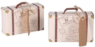 ONF3 - Mini Suitcase Candy Box - Elegante Cadeauverpakking - 50 Stuks - Ideaal voor Bruiloft en Verjaardag - Handig en Draagbaar - Karton