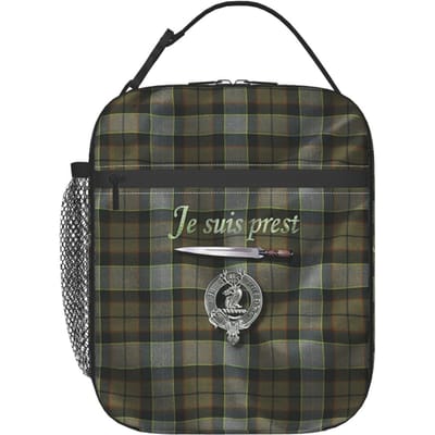Je Suis Prest Tartan Outlander TV Geïsoleerde Lunchtas voor Vrouwen Kinderen Draagbare Voedseldozen Thermische Lunchbox Tote One Size