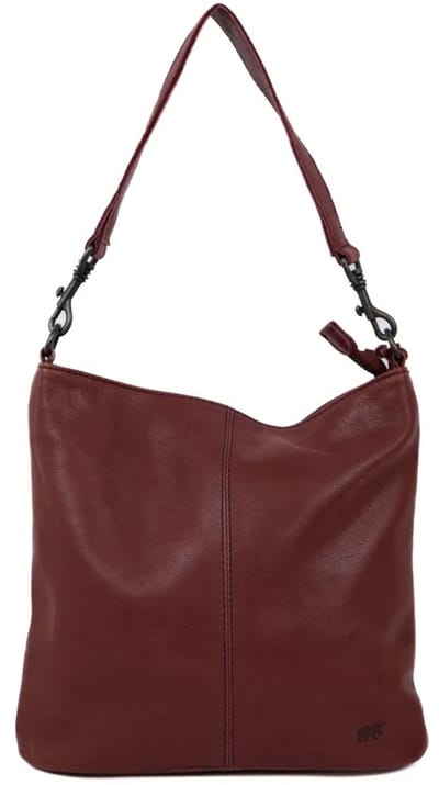 Bear Design Caprica Leren Hobotas / Schoudertas - Bordeaux Rood