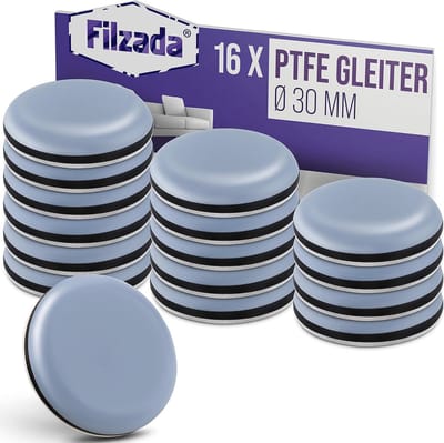 Zelfklevende Teflon meubelglijders - Ø 30 mm - Professionele tapijtglijders