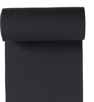 Boordstof Uni Rondgebreid 35 cm per Meter – Ruimte Blauw – Elastische Boordstof voor Mouwen, Hals & Taille