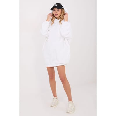 Cozy Motion Hoodie Dress - Off-white / One Size