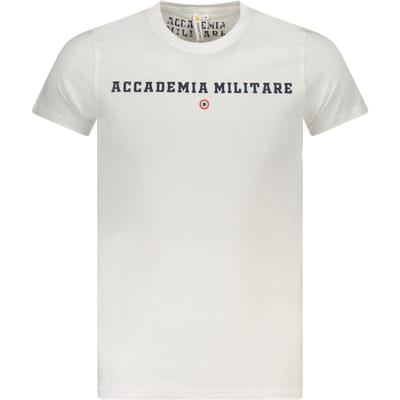 Accademia Militare Witte Katoenen T-Shirt voor Mannen