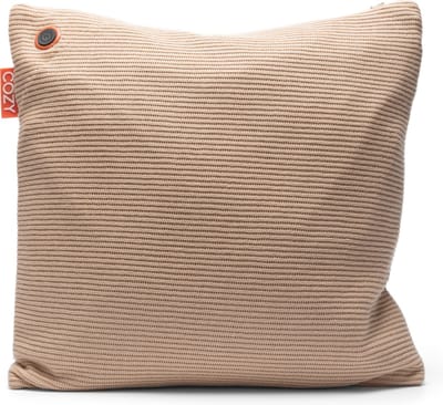 Cozy warmtekussen - Duurzaam & Draadloos - Infrarood - 45x45 cm - Beige - Knitted stof - inclusief 10.000 mah powerbank