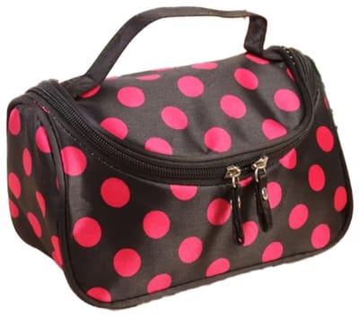 Scoby - Make-up Tasje - Toilettas - Make-up Organizer - Cosmetic Bag - Zwart met Roze