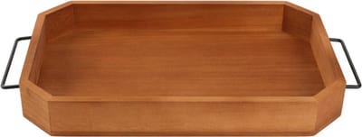 Ceruzo Dienblad - Paulowniahout - Lichtgewicht – Metalen Handgrepen – 39x25cm