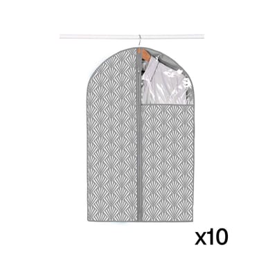 CALICOSY - Set van 20 hoezen voor kleding H90 cm met waaierprint