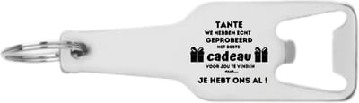 Akyol - tante we hebben echt geprobeerd het beste cadeau voor jou te vinden flesopener - Tante - familie mensen met een tante - cadeau - 105 x 25mm
