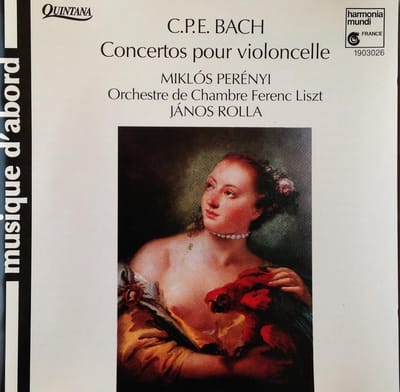 1-CD C.P.E. Bach - CONCERTOS POUR VIOLONCELLE - MIKLOS PERENYI / JANOS ROLLA
