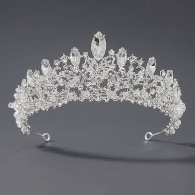 Kroon voor dames-Prinsessenkroon-Diadeem-Kroon-Strass-Elegant en Duurzaam - Geschikt voor Verschillende Gelegenheden-Haarsieraad-Stijl 62