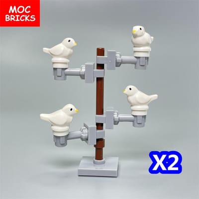 MOC Stenen Dier Vogel Mus duif van vrede Rof Samentellen Deeltjes Stad Bouwstenen Accessoires Speelgoed speelgoed