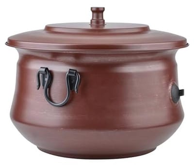Decoratieve tuinslanghouder met deksel en opbergpot voor tuinaccessoires