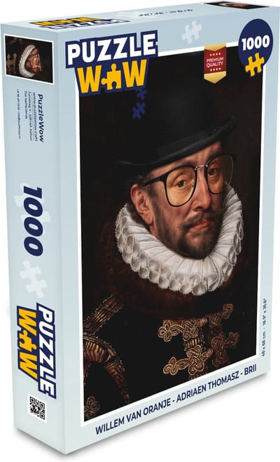 Puzzel Willem van Oranje - Adriaen Thomasz - Bril - Legpuzzel - Puzzel 1000 stukjes volwassenen