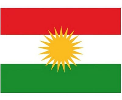 Vlag van Koerdistan stickers - 7.5 x 10 cm - Landen thema - Supporters