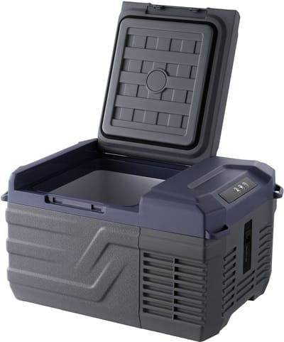 Autokoelkast, Draagbare 12V Vrieskist, 9L Enkelzone Koeler, -4℉ tot 68℉ Instelbaar, 12/24V DC en 100-240V AC Compressor
