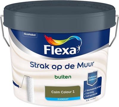 Flexa - Strak Op De Muur Buiten Zijdemat - Calm Colour 1 - Mengverf - 2,5 L