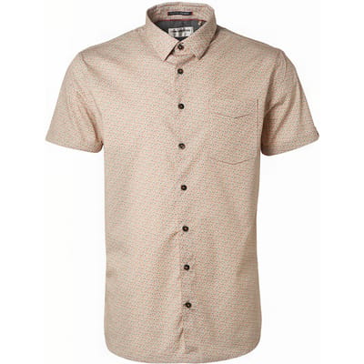 No Excess Shirt Short Sleeve Allover Printed Stretch Papaya Größe: S | Casual hemden Outlet | Herren