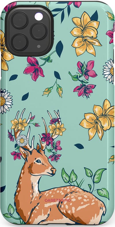 Casetastic Hoesje Geschikt voor Apple iPhone 11 Pro Max - Stijlvolle Beschermende Duo-layer Case - Bloemenbronst