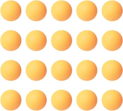Dailygoods- Tafeltennisballen 20 stuks - Gele Tafeltennisballen - Kunststof - 40 mm - Niet giftig - Duurzaam en naadloos - Pingpongballen