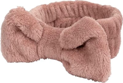 Betty's Cosmetische Hoofdband - Hoofdbanden voor Vrouwen - Hoofdband voor Wassen Gezicht - Elastische Strik Haarbanden - Koraal Fleece Vrouwen - Meisjes Hoofdband voor Make-up - Douche - Sport - Nude