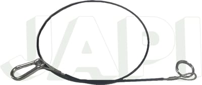 Breekkabel 1000mm karabijn haak en ring 30 zwart
