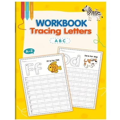 32-Pagina's A-Z Alfabet Oefenboek - Interactief Leren & Kleurrijke Creatieve Activiteiten Ontwikkelt Schrijfvaardigheden Terug naar- yellow