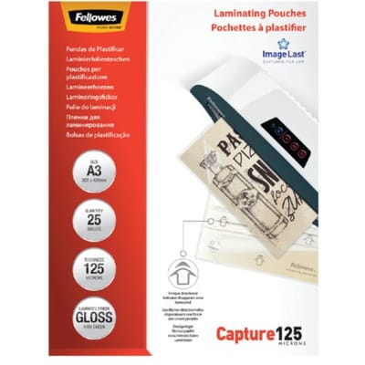 Lamineerhoes fellowes a3 2x125micron glans 25 Stuks