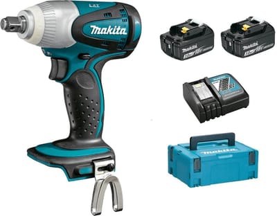 Makita DTW251RFJ 18V Li-Ion Accu slagmoersleutel set (2x 3.0Ah accu) in Mbox - 230Nm - 1/2"