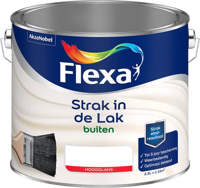 Flexa - Strak In De Lak Buitenlak Hoogglans - Misted Grey - Mengverf - 1 L