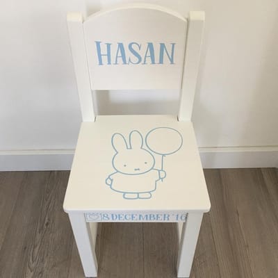 Kinderstoeltje met eigen naam Nijntje - Blauw