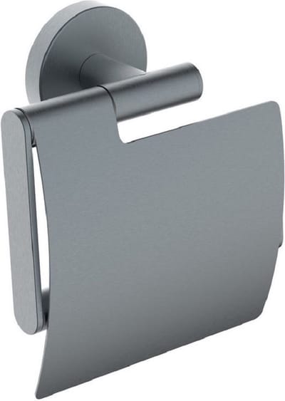 Wiesbaden Alonzo toiletrolhouder met klep Gunmetal