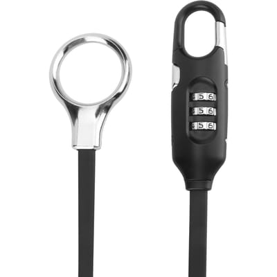 Fiets Combinatieslot Antidiefstal Beveiliging Helm Slot Draagbaar PVC Omwikkeld Staalkabel gray