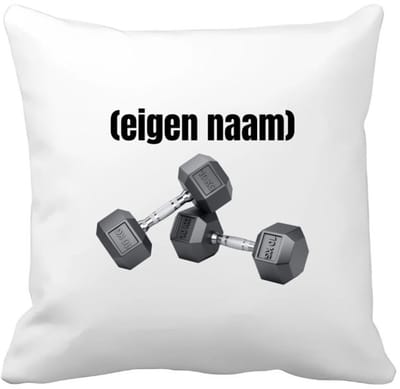 Akyol - 10 kg dumbbells met eigen naam Kussen hoes - Fitness - atleten/sport liefhebbers - sport - gewichten - fitness - verjaardag - cadeau - kado - 40 bij 40 cm