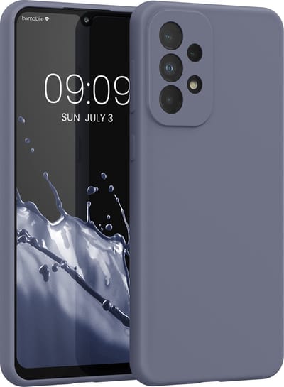 kwmobile telefoonhoesje geschikt voor Samsung Galaxy A33 5G - Hoesje met siliconen coating - Smartphone case in lavendelgrijs mat